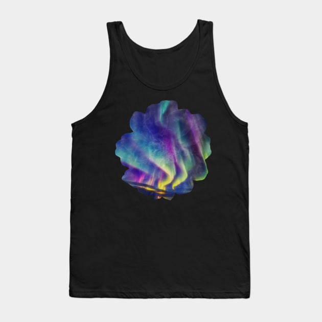 Northern Lights Flower Tank Top by Geomhectic